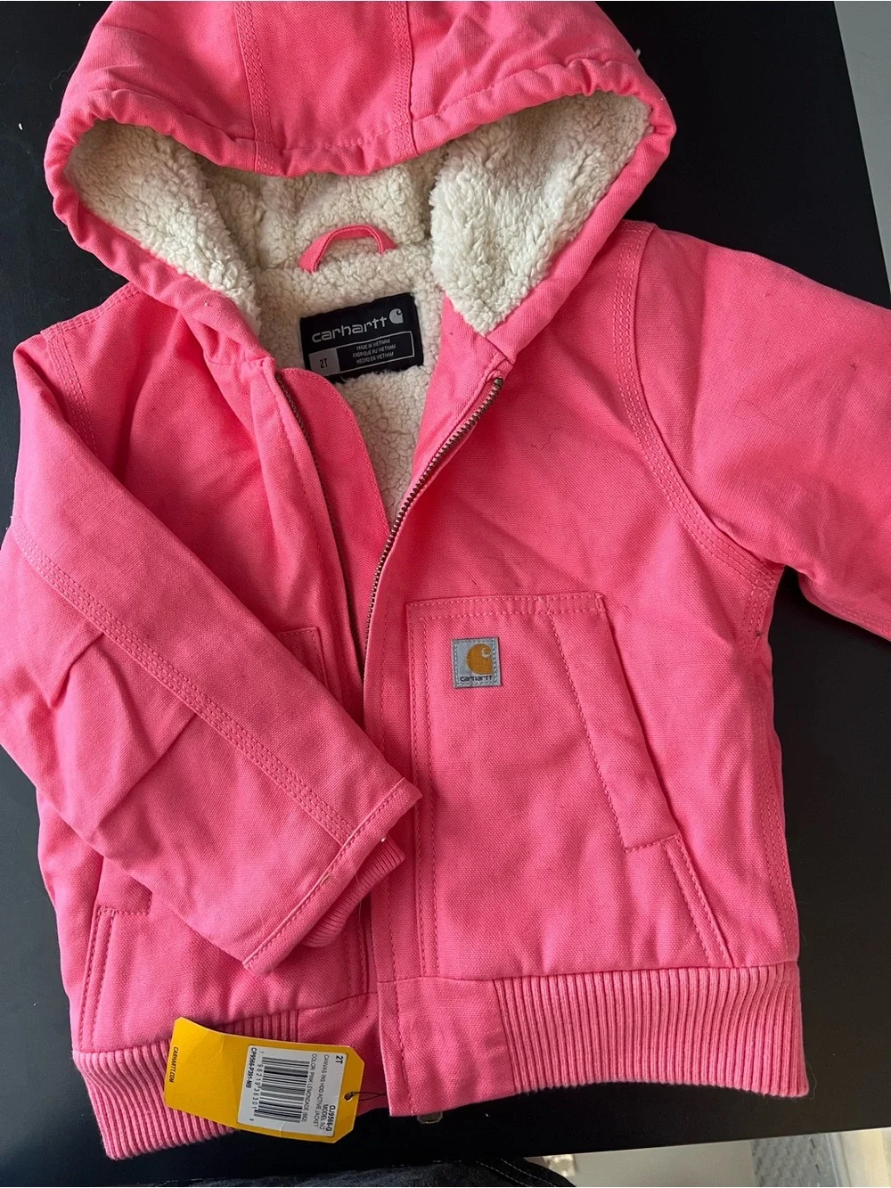 Carhartt Hot Pink Sherpa-Lined Hooded Jacket